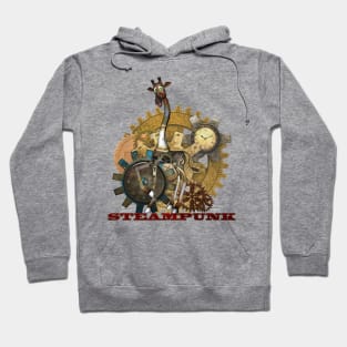 Funny steampunk giraffe Hoodie